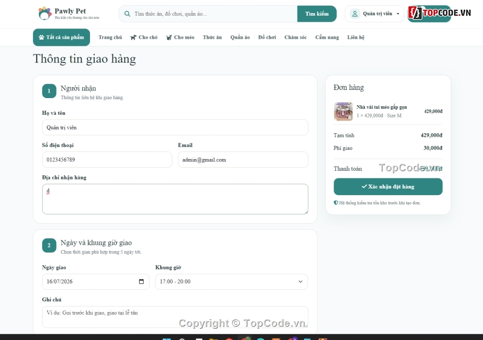 thú cưng,Web bán thú cưng,Website bán thú cưng